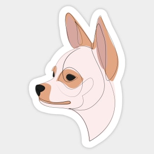 Chihuahua - continuous line drawing Sticker